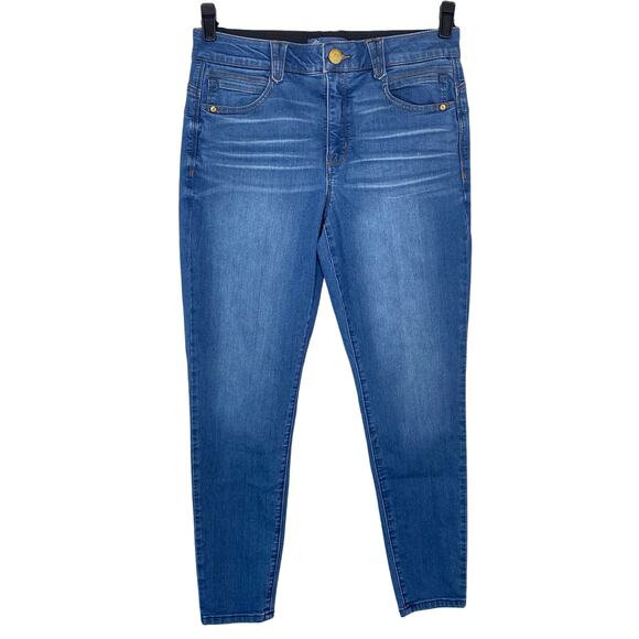 Democracy "Ab"solution Blue Medium Wash Skinny Jeans 12 - Picture 1 of 10